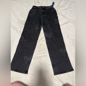 Hollister butterfly Print Ultra high rise dad jeans